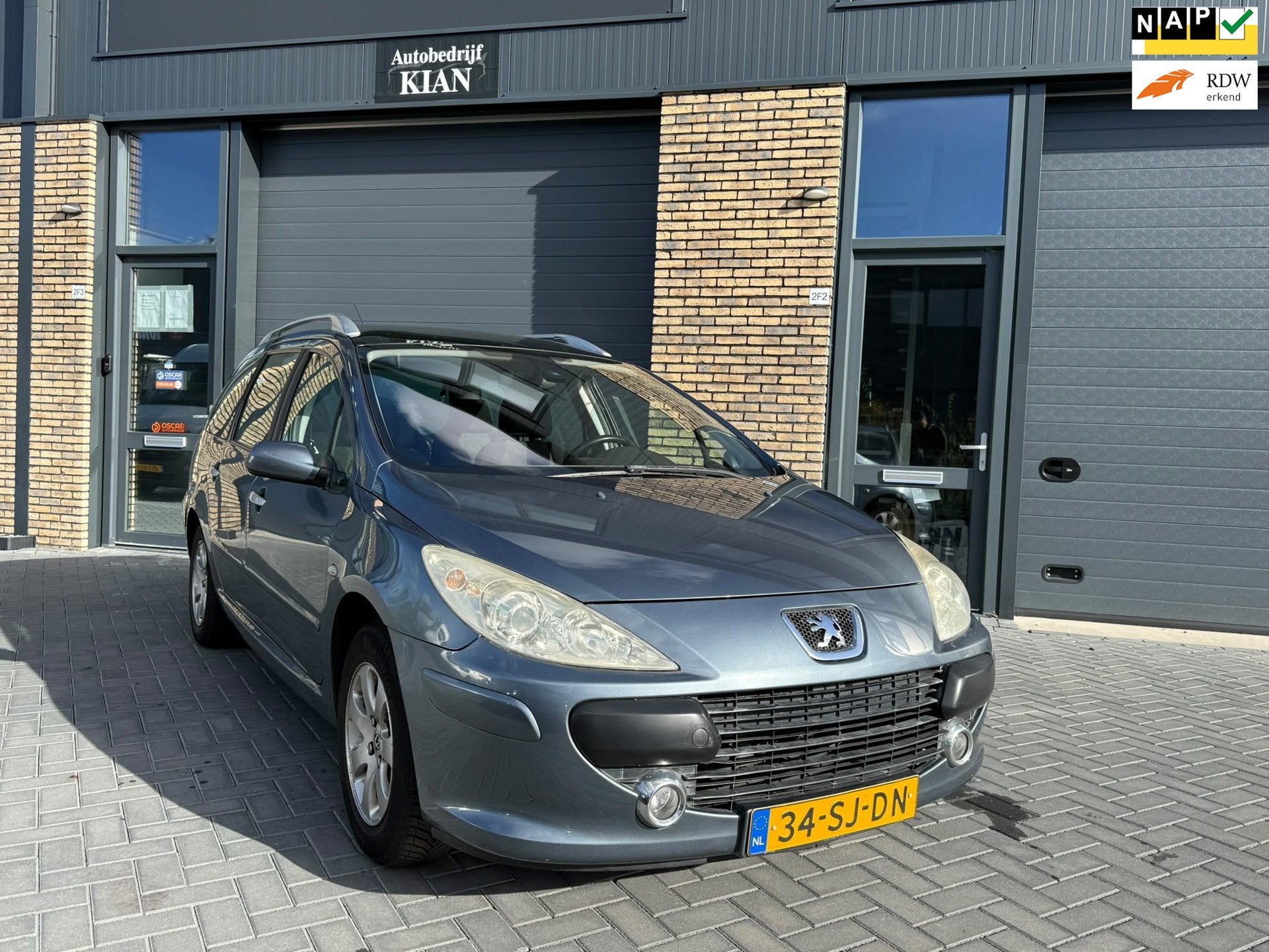 Peugeot 307 SW 1.6-16V Pack, 730 kg, Gebruikt, 4 cilinders, 7 stoelen