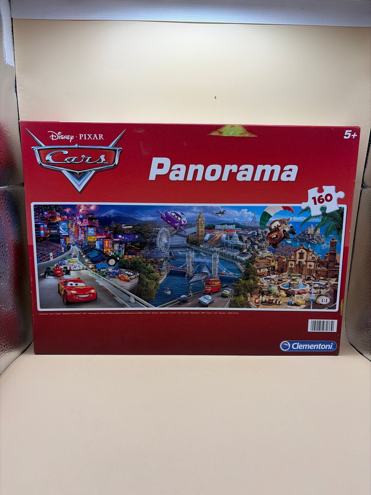 Disney Pixar Cars Panorama Puzzel 160 stukjes Clementoni, Ophalen of Verzenden, Meer dan 50 stukjes, Zo goed als nieuw, 6 jaar of ouder