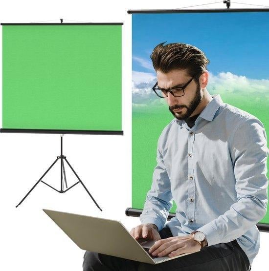 ACROPAQ Green Screen 200 x 180 cm, Ophalen, Zo goed als nieuw, Achtergrond