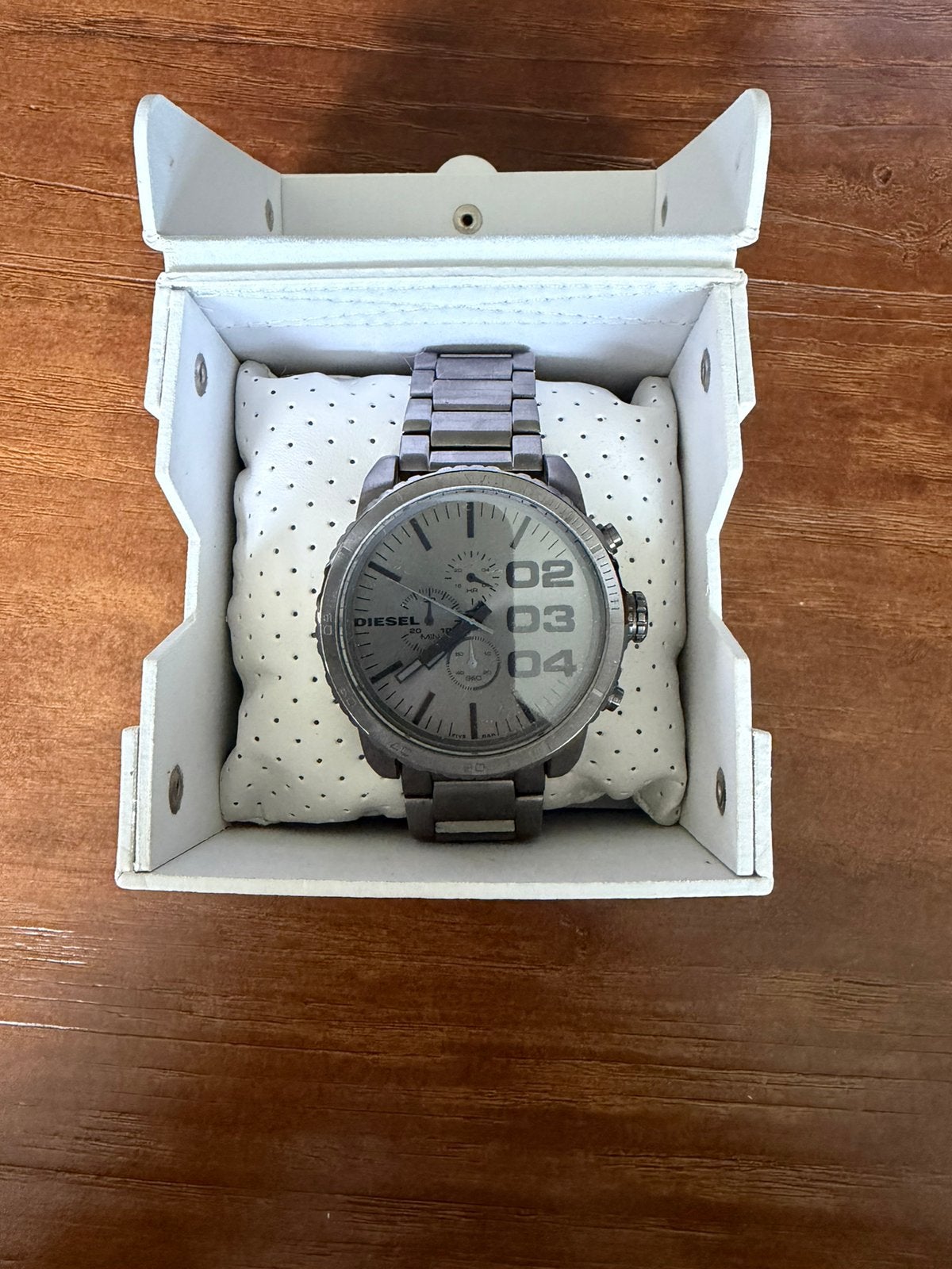 Te koop: Diesel DZ4215 horloge | Compleet, Staal, Staal, Polshorloge, Zo goed als nieuw