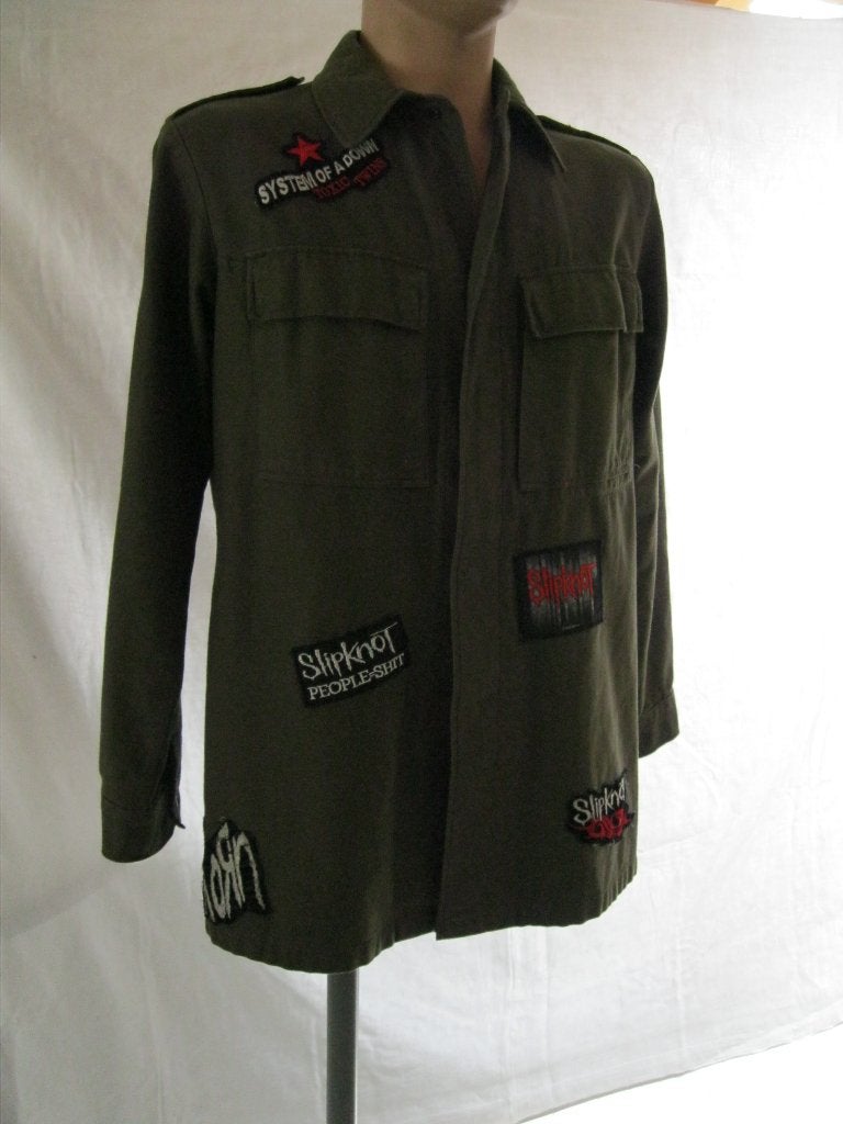 maat S, (108) 1 militaire KL seyntex jas, legergroen, 80 cm., KL Seyntex, Ophalen of Verzenden, Gedragen, Groen