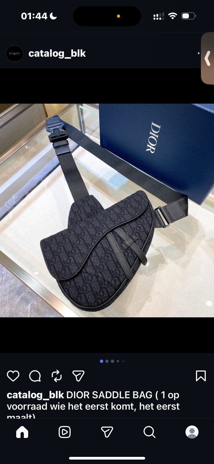 DIOR SADDLE BAG ZIJTAS TAS ZOMERTAS, Verzenden, Zo goed als nieuw