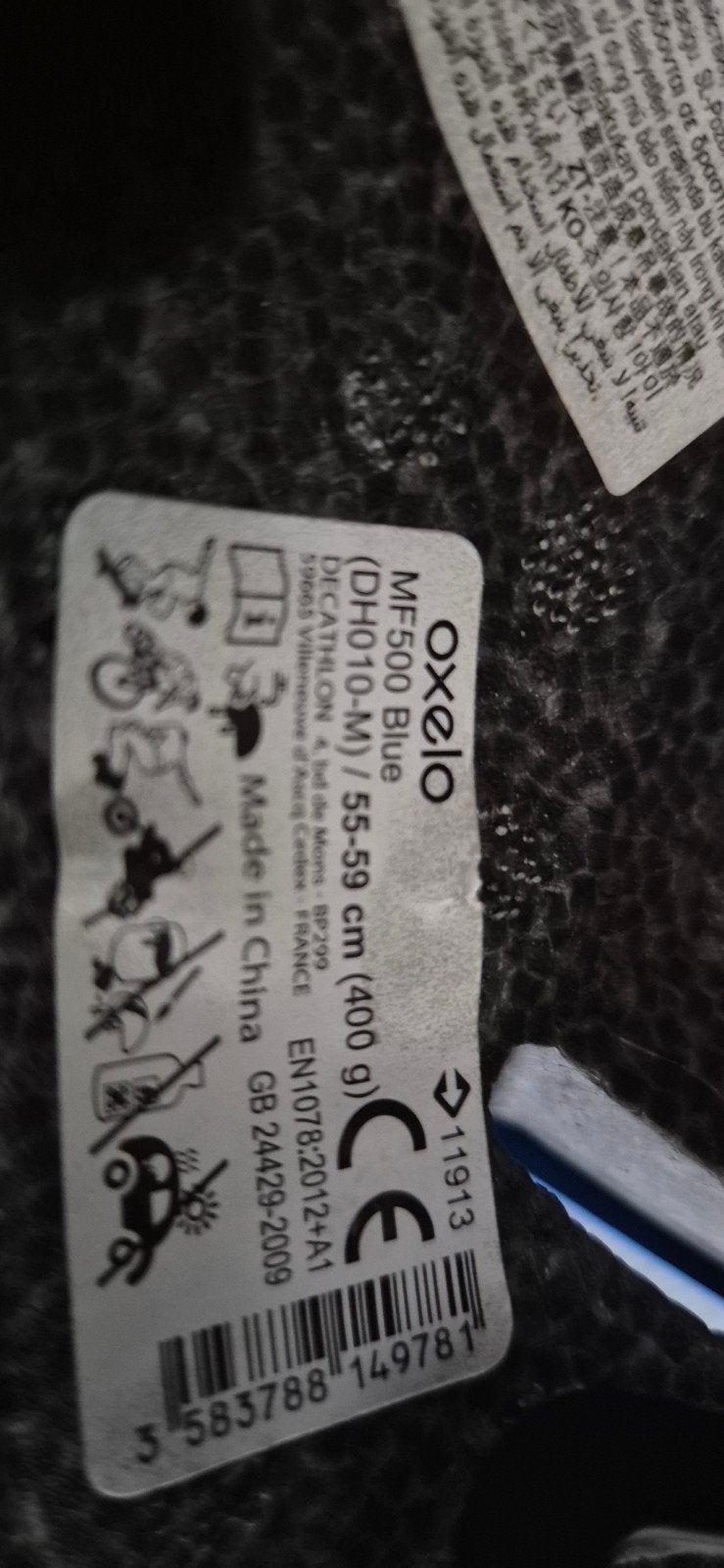 Oxelo MF500 Blauwe Fietshelm/skatehelm  Maat M (55-59 cm), Ophalen, Gebruikt, M, Oxelo