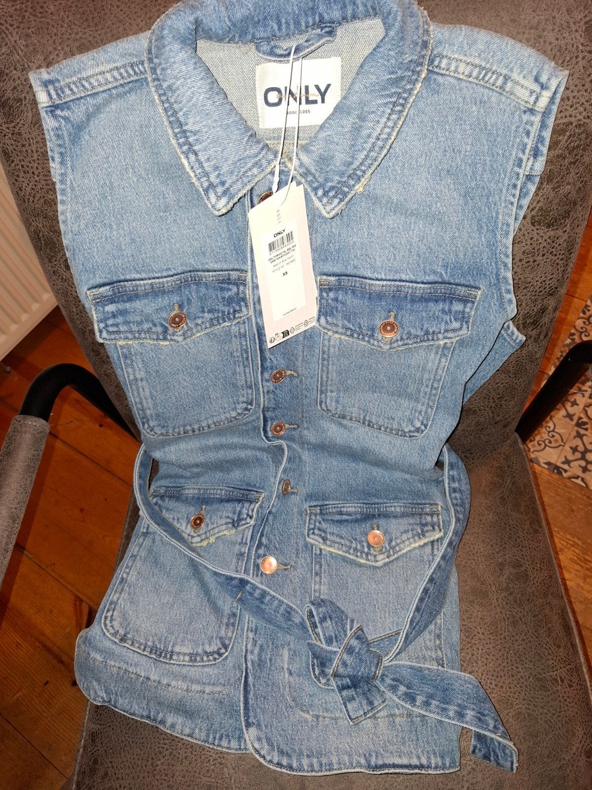 Only denim gilet, Ophalen of Verzenden, Nieuw, Maat 34 (XS) of kleiner, Blauw