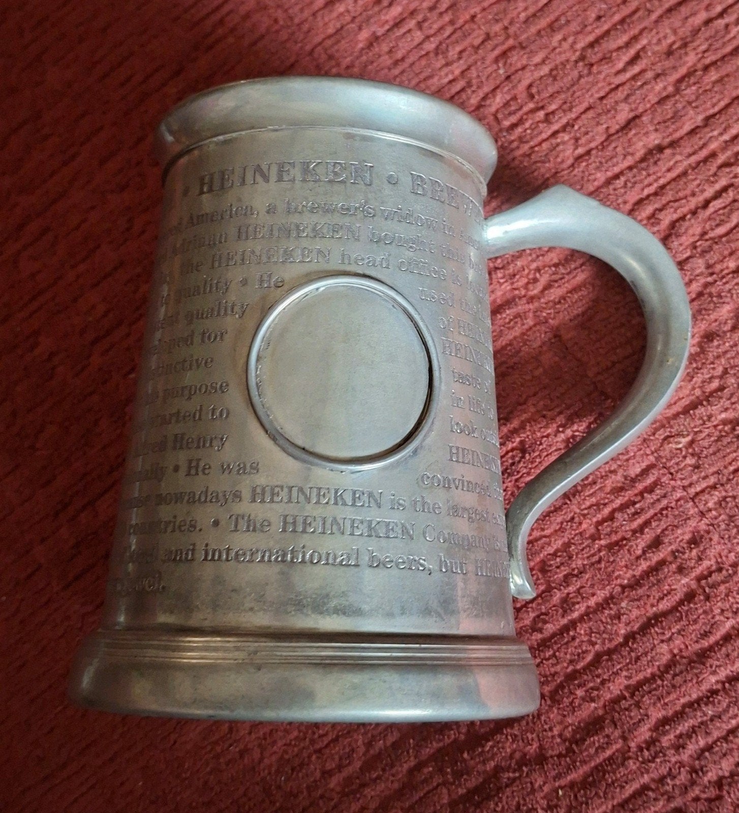 Heineken Bierpul - Tin/Pewter - Vintage, Ophalen of Verzenden