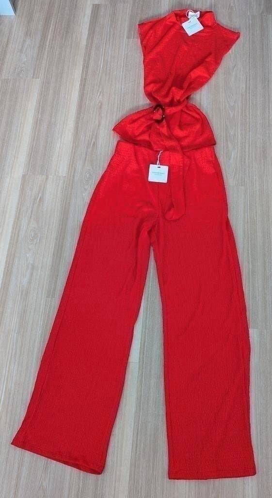Tweedelige Set Rood | Maat M | Stretch | Nieuw Met Kaartjes, Kleding | Dames, Huispakken, Maat 38/40 (M), Van der Rock, Nieuw