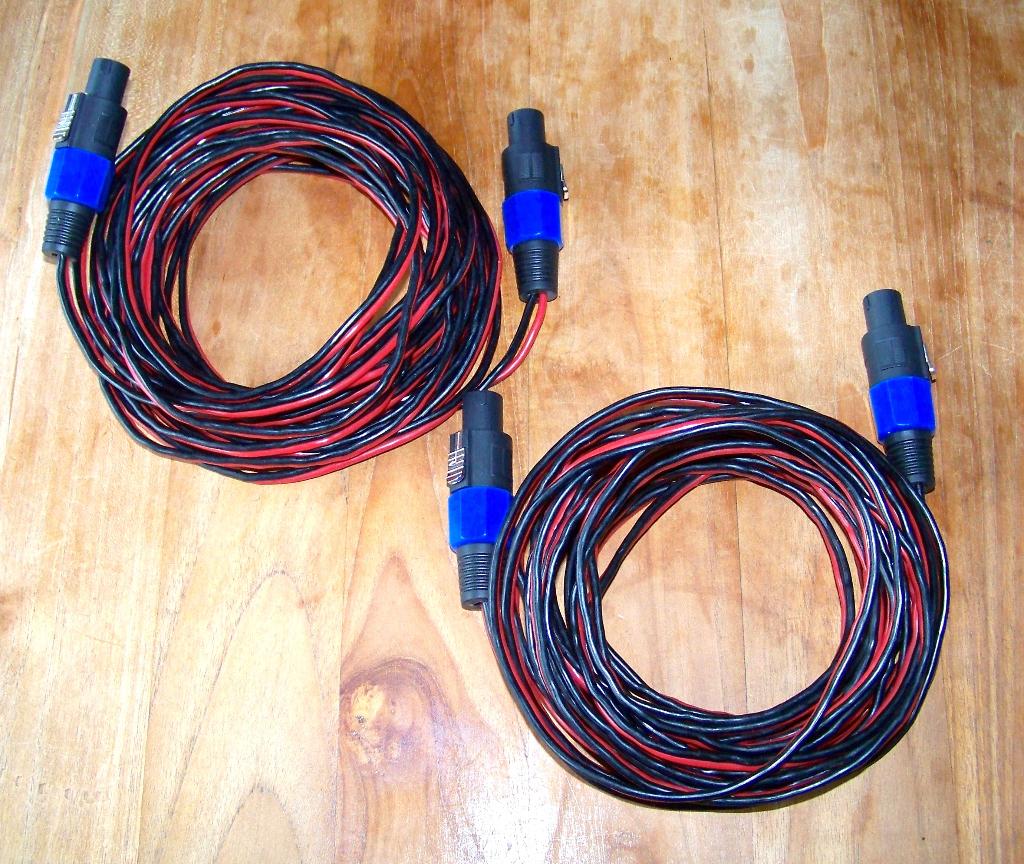 Luidsprekersnoeren 2x7,5 m - 2x2,5mm rood/zwart, Ophalen of Verzenden, Zo goed als nieuw, Nb, Nb