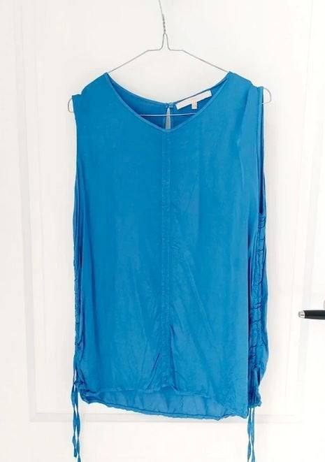 Comme Ça Blauwe Zijde Glanzende Viscose Top Maat 44, Kleding | Dames, Comme Ça, Blauw, Maat 42/44 (L), Ophalen of Verzenden