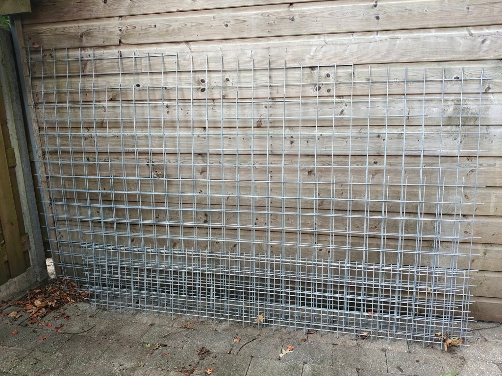 verzinkt betongaas (5 stuks) + 2 staven (3m), Ophalen, Zo goed als nieuw, Minder dan 10 meter, Gaas