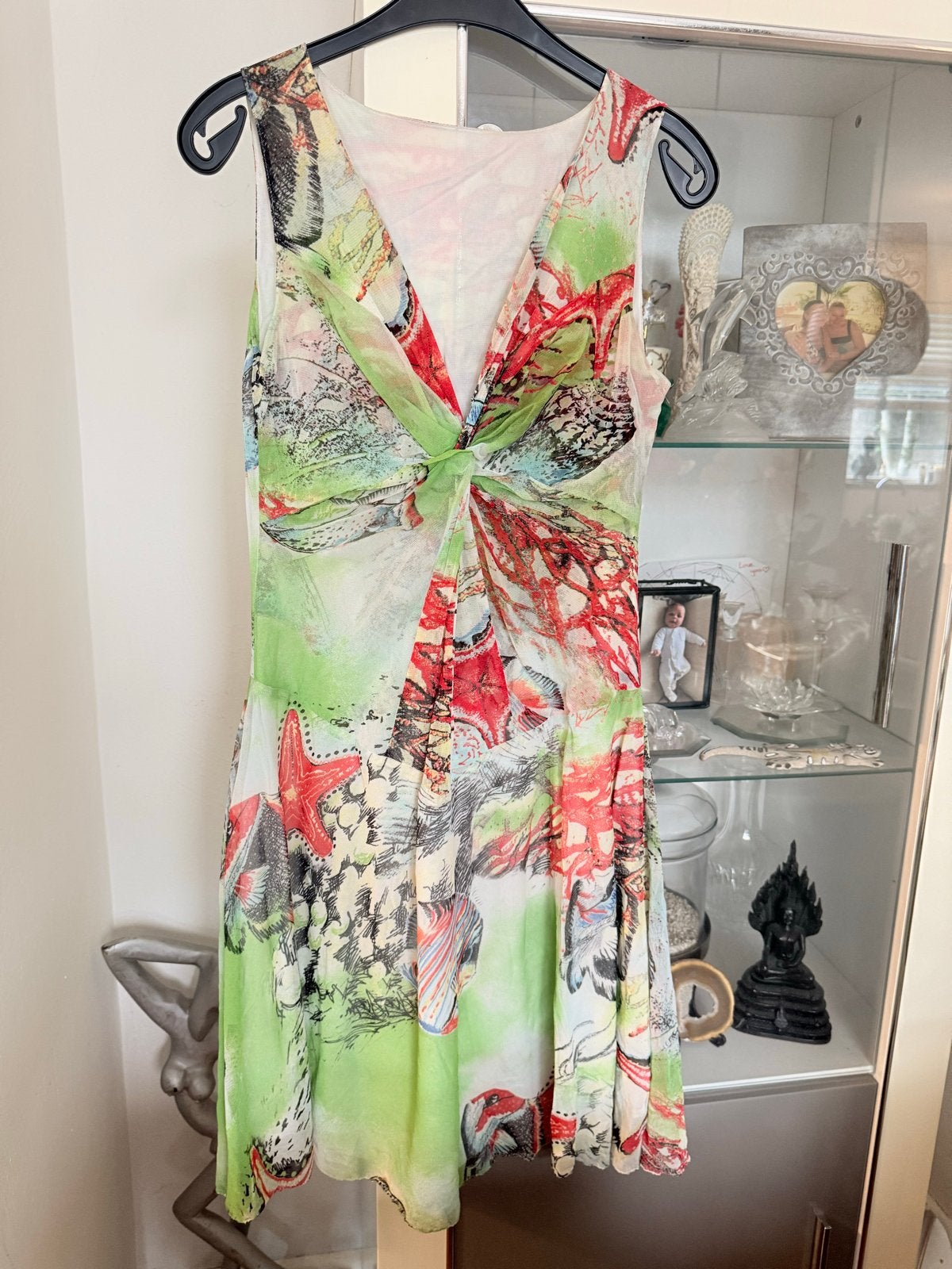 Tuzzi zomerjurk met zeethema, maat 40/42, Kleding | Dames, Jurken, Zo goed als nieuw, Maat 38/40 (M), Groen, Boven de knie, Ophalen of Verzenden