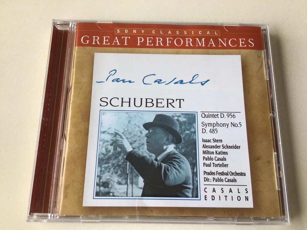 Schubert quintet in C / Symphony no.5 / Pablo Casals, Ophalen of Verzenden, Romantiek, Zo goed als nieuw, Orkest of Ballet