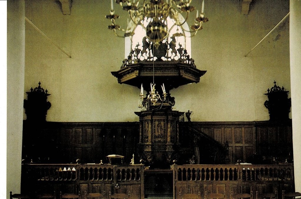 St. Annaparochie, interieur  van Harenskerk, Ophalen of Verzenden, 1940 tot 1960, Ongelopen, Friesland