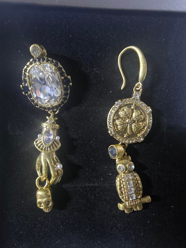 Alexander McQueen Oorbellen met Kristallen en Bedels, Sieraden, Tassen en Uiterlijk, Oorbellen, Zo goed als nieuw, Hangers, Overige materialen
