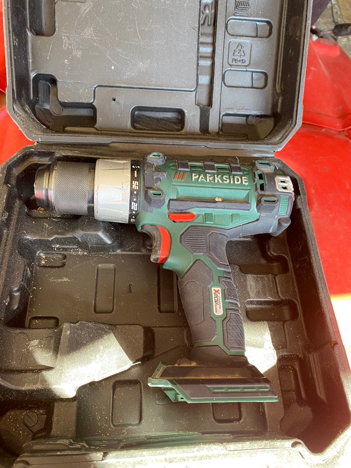 Parkside zgan schroev boornachine met koffer, Ophalen of Verzenden, Zo goed als nieuw, Boormachine
