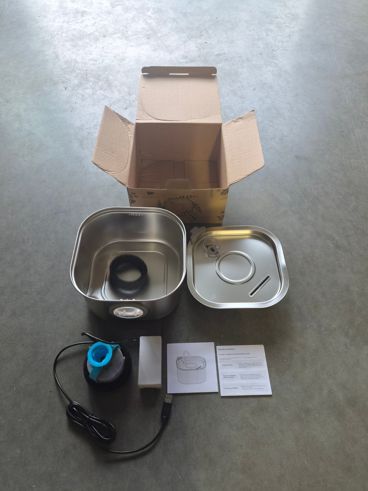Vivopets RVS automatische drinkbak voor huisdieren!, Ophalen of Verzenden, Automatisch, Zo goed als nieuw