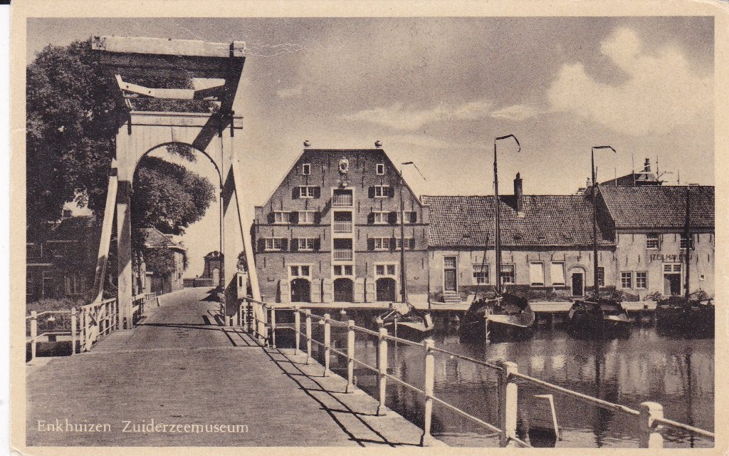 Enkhuizen.  Zuiderzeemuseum, Gelopen 1952, Verzenden, 1940 tot 1960, Gelopen, Noord-Holland