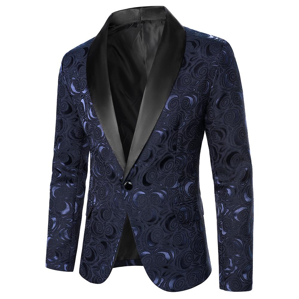 Heren blauw zwart rozen colbert blazer bloemen jasje mannen, Kleding | Heren, Kostuums en Colberts, Verzenden, Nieuw, Overige maten