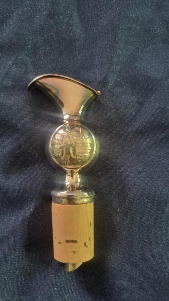 Verzilverde schenktuit, schenkkurk met oud Hollands motief, Ophalen of Verzenden