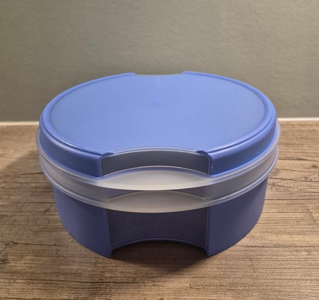 Tupperware koektrommel / Vensterdoos, Ophalen of Verzenden, Gebruikt, Blauw, Bus of Trommel