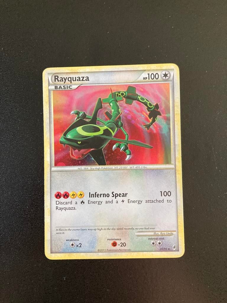 Pokemon kaart Rayquaza Holo, Ophalen of Verzenden, Zo goed als nieuw