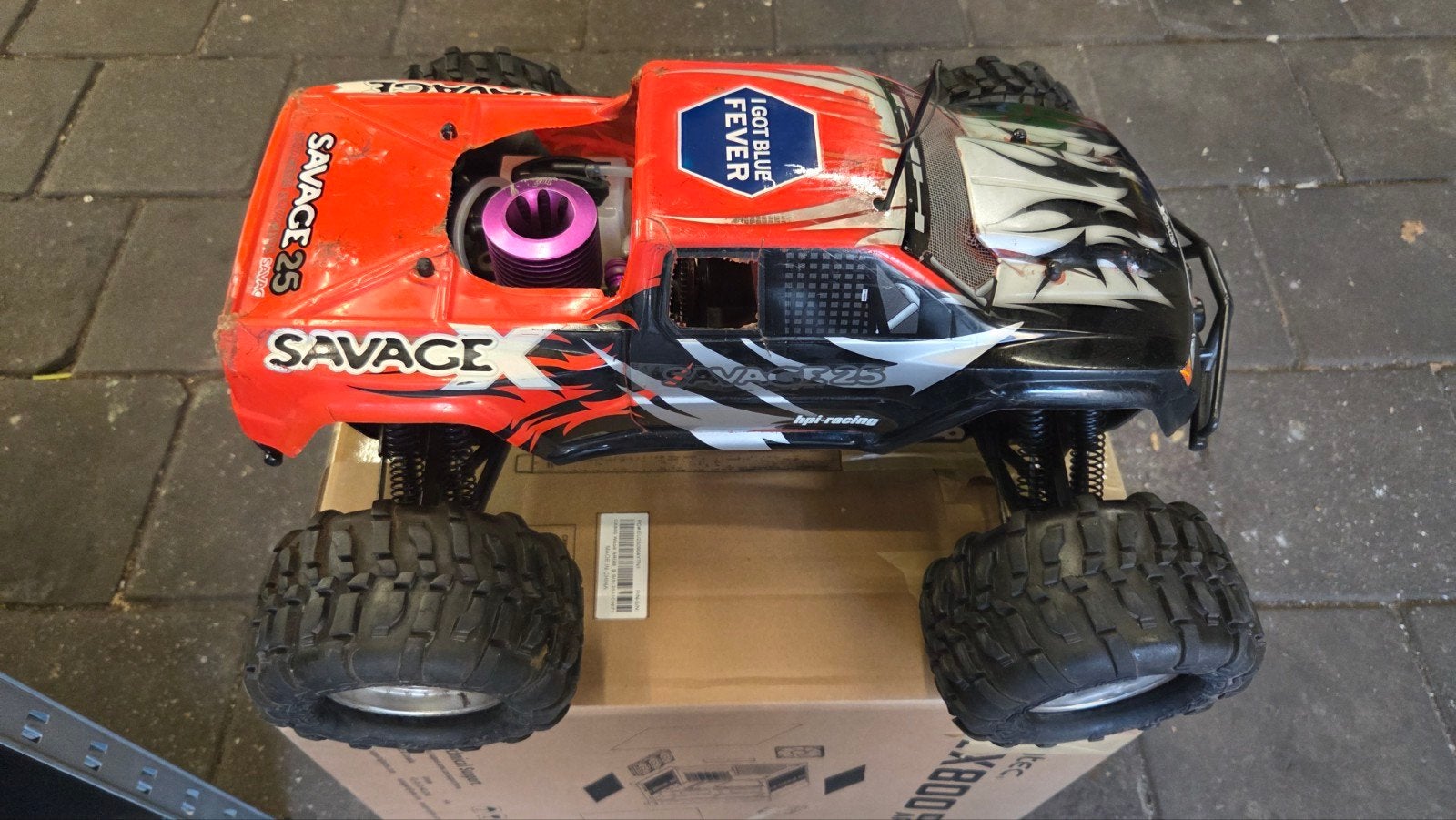 Te koop leuke hpi savage, Gebruikt, Ophalen of Verzenden, Auto onroad, Schaal 1:8
