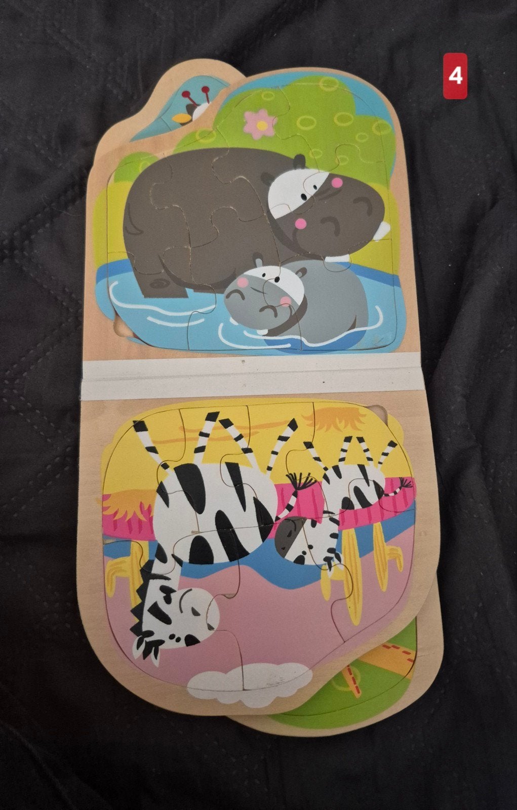 Houten Dieren Puzzel 8 puzzels, 2 tot 4 jaar, Gebruikt, 10 tot 50 stukjes, Ophalen of Verzenden