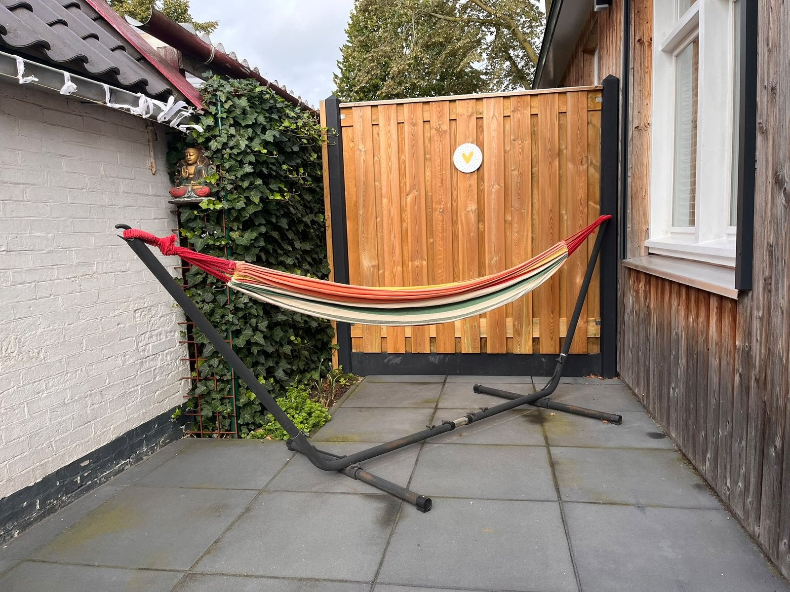 Hangmat met standaard, Tuin en Terras, Ophalen, Zo goed als nieuw, Met standaard