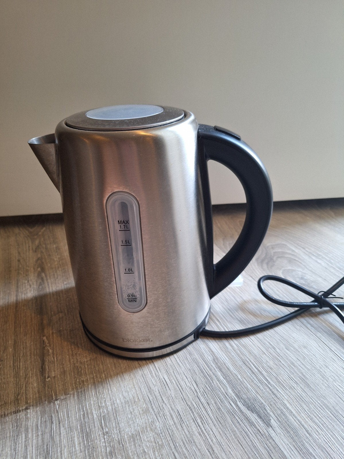 Waterkoker Blokker 1.7L, 1 tot 2 liter, Ophalen, Zo goed als nieuw, Rvs