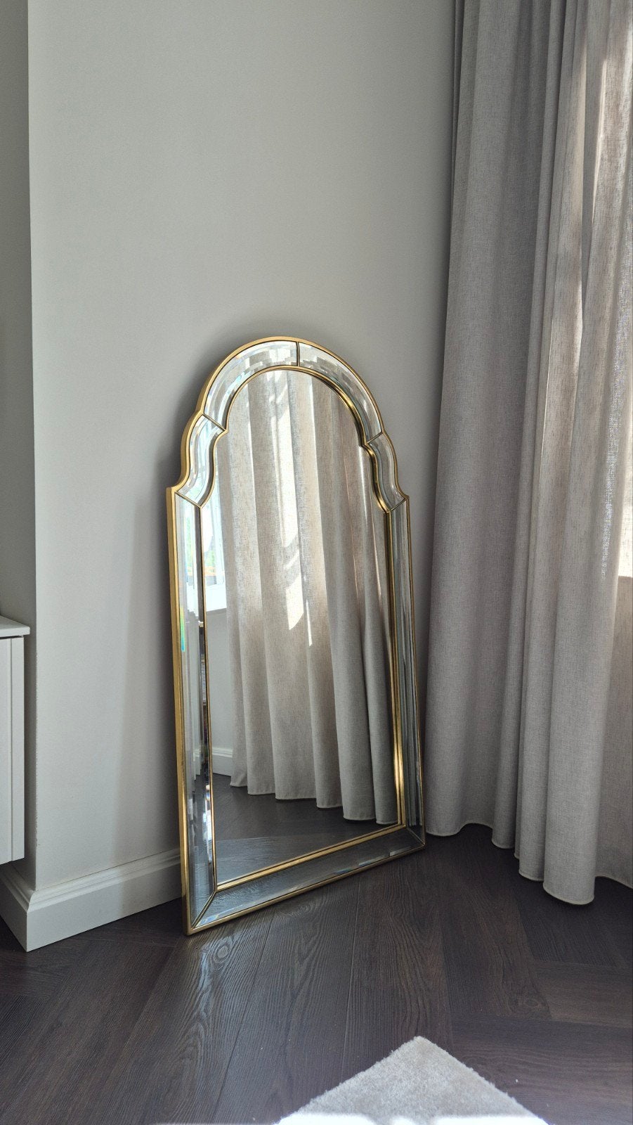 Prachtige Gouden Vintage Spiegel | 110x60cm Messing DeKnudt, 100 tot 150 cm, Ophalen of Verzenden, Zo goed als nieuw, Rechthoekig