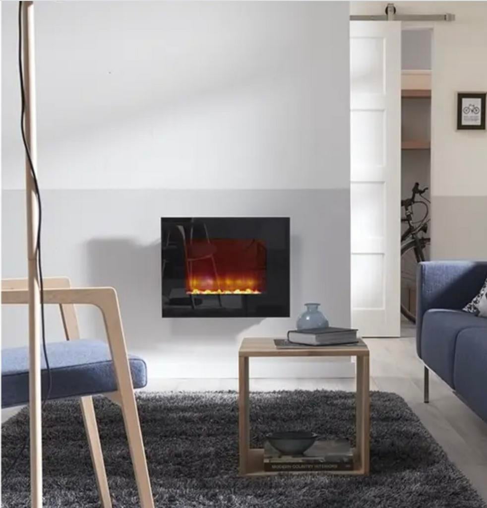 Livin Flame Lyon elektrische hanghaard – zo goed als nieuw, Huis en Inrichting, Haarden, Ophalen, Zo goed als nieuw, Vrijstaande haard