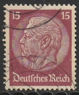 Rijk 1933 520x Hindenburg 15p, Gest, Postzegels en Munten, Postzegels | Europa | Duitsland, Ophalen of Verzenden, Overige periodes
