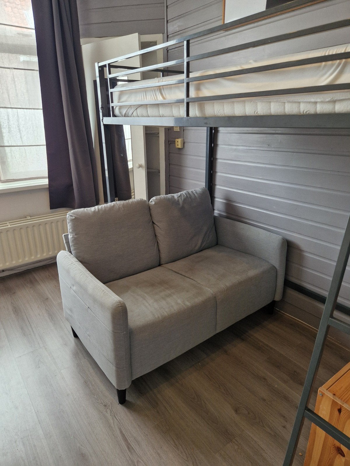 Bed, bankje en tafel met 4 stoelen, Huis en Inrichting, Stoelen, Ophalen, Gebruikt, Vier, Stof