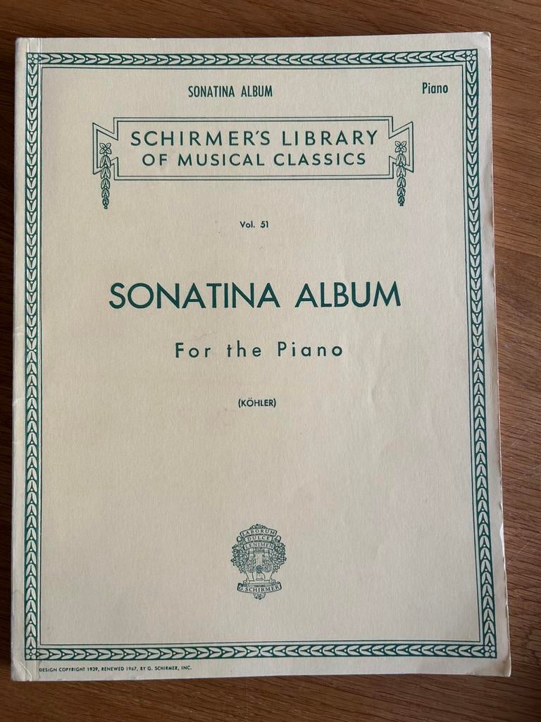Sonatina album for the piano. Vol. 51. Köhler., Muziek en Instrumenten, Gebruikt, Klassiek, Ophalen of Verzenden, Artiest of Componist