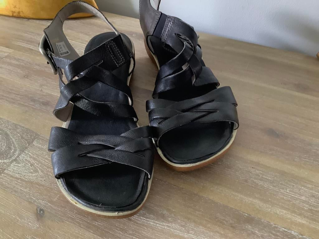 Ecco sandalen maat 39, Zwart, Zo goed als nieuw, Sandalen of Muiltjes, Ophalen of Verzenden
