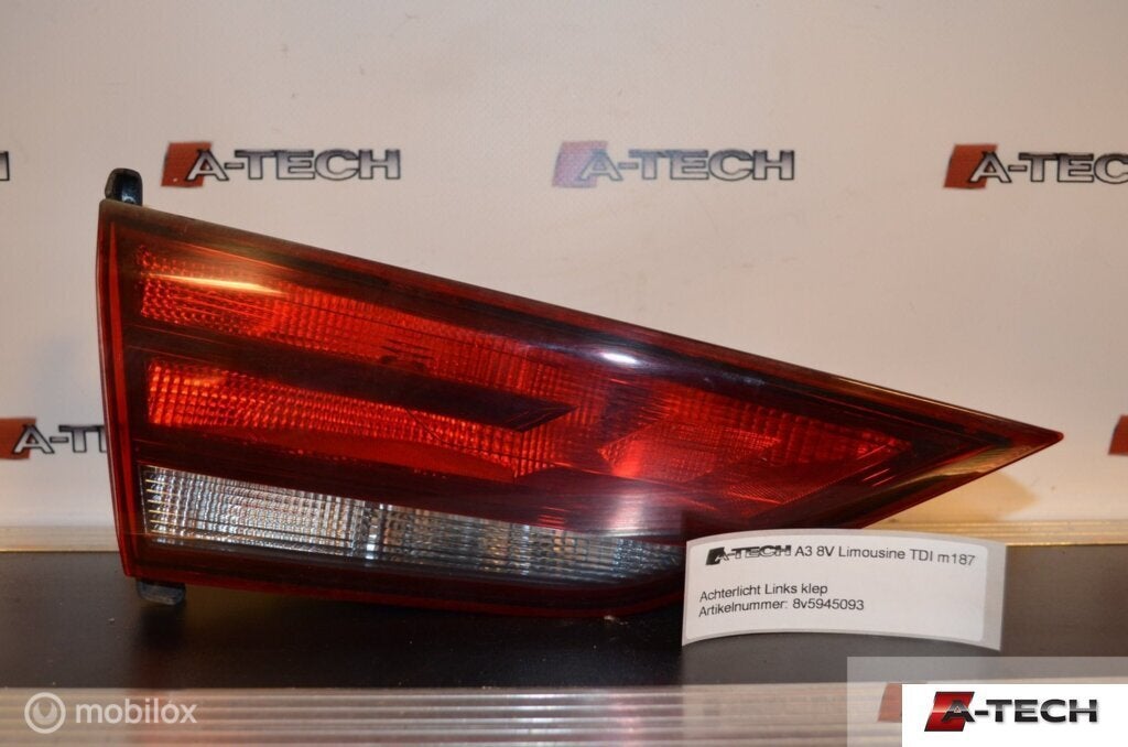 Achterlicht linksbinnen Audi A3 Limousine 8V  8v5945093, Auto-onderdelen, Verlichting, Audi, Gebruikt, Audi, Ophalen of Verzenden
