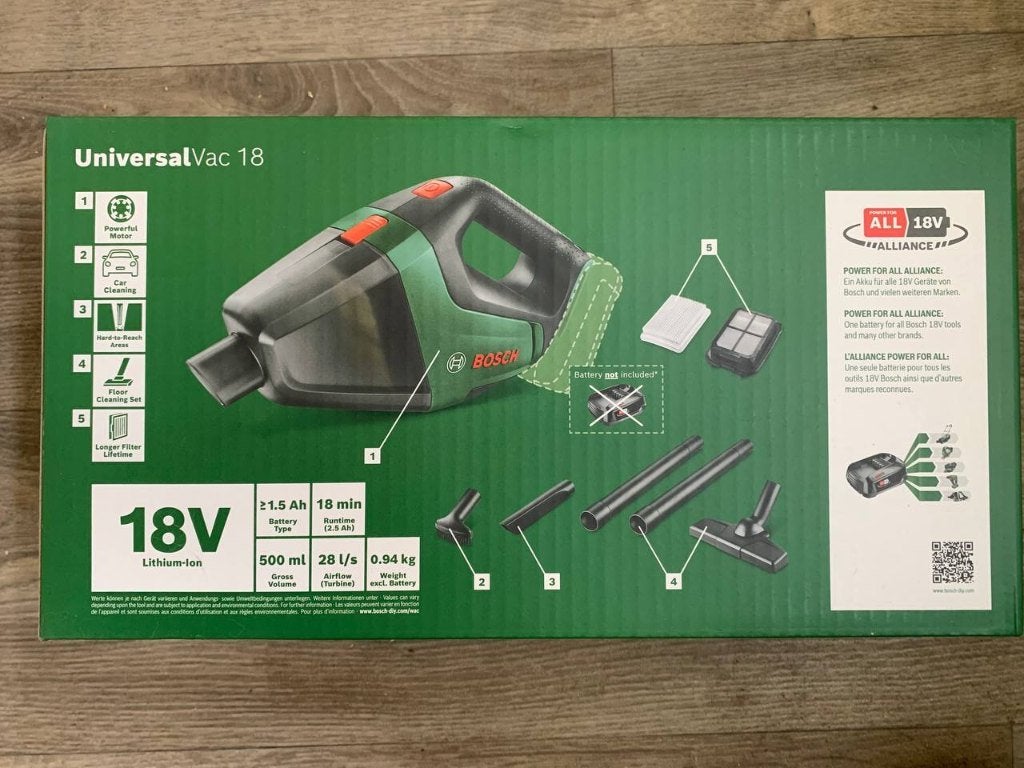 Bosch UniversalVac 18 - Nieuw, Verzenden, Nieuw, Kruimeldief, Bosch