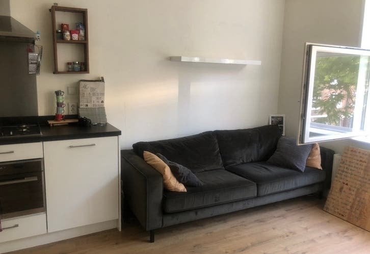 Comfortabele Canapé met Kussens, Ophalen, Hout, Scandinav, Driepersoons