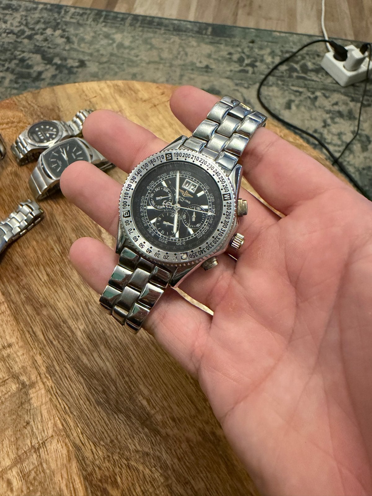 Breitling Chronograaf Polshorloge - Heren - Staal, Sieraden, Tassen en Uiterlijk, Horloges | Heren, Gebruikt, Staal, Breitling