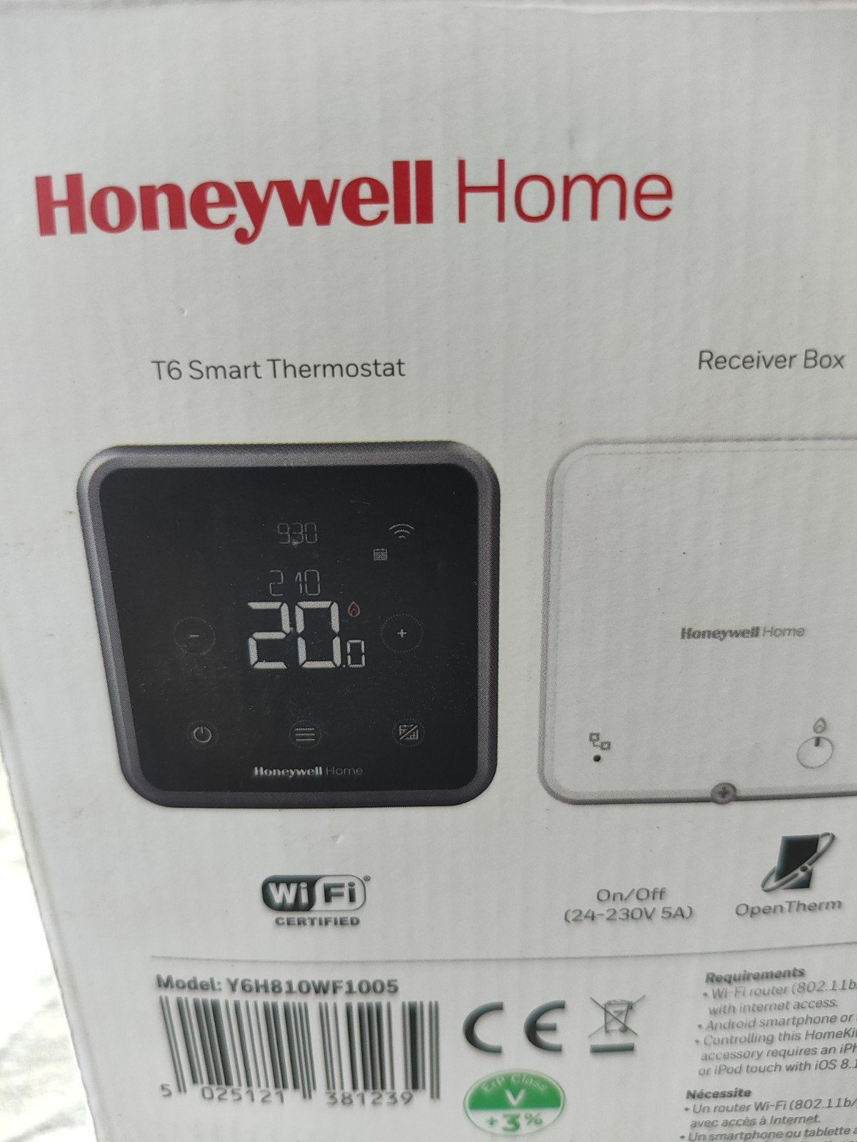 Honeywell Home T6 Slimme Thermostaat - Nieuw in doos, Doe-het-zelf en Verbouw, Thermostaten, Ophalen of Verzenden, Slimme thermostaat