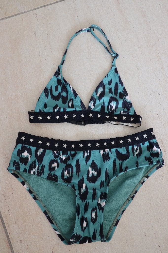 Shiwi bikini panter groen 116, Ophalen, Gebruikt, Meisje, Sport- of Zwemkleding