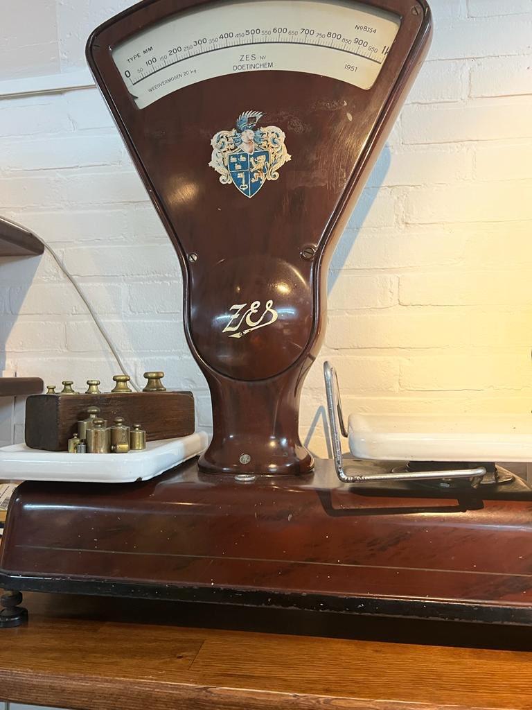 Antieke ZES weegschaal, Antiek en Kunst, Ophalen