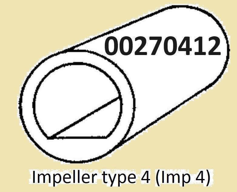 00270412 Technautic (7412) Impeller 8 x 44,8 x 13. € 7,95, Ophalen of Verzenden, Nieuw, Motor en Techniek