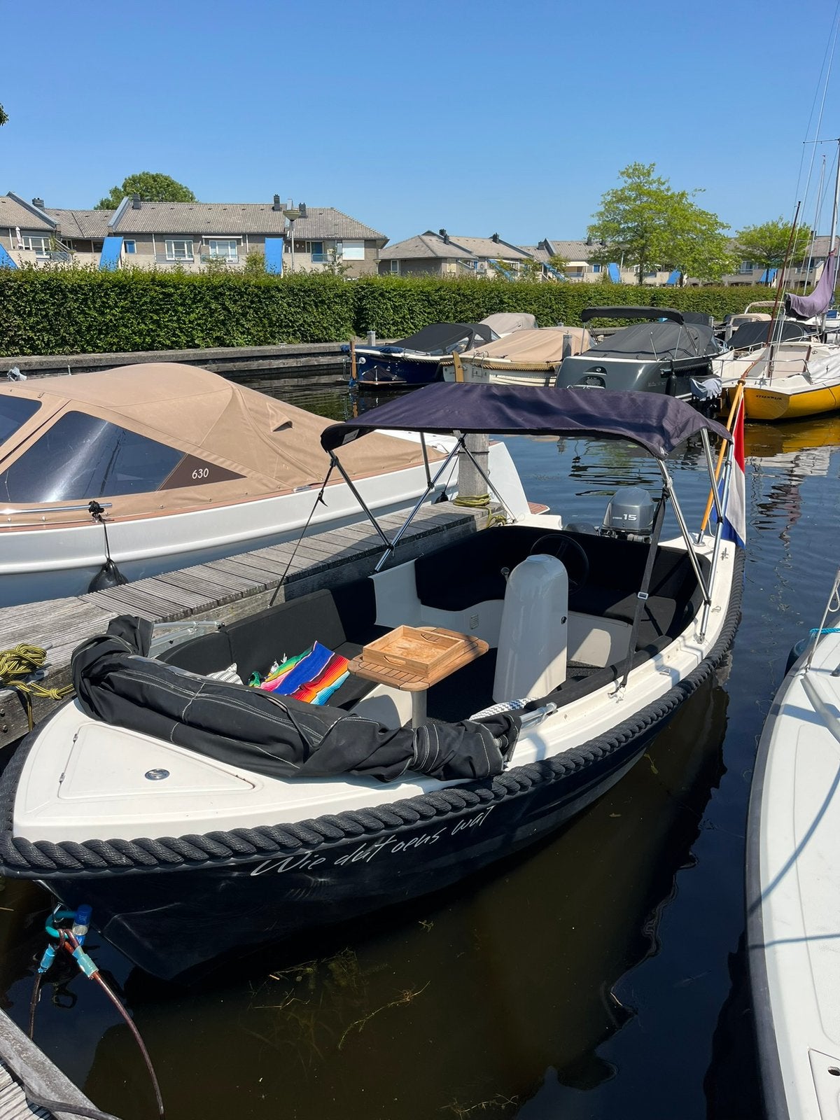 Te koop leuke sloep, Watersport en Boten, Sloepen, Gebruikt, Biminitop, Buitenboordmotor, Ophalen
