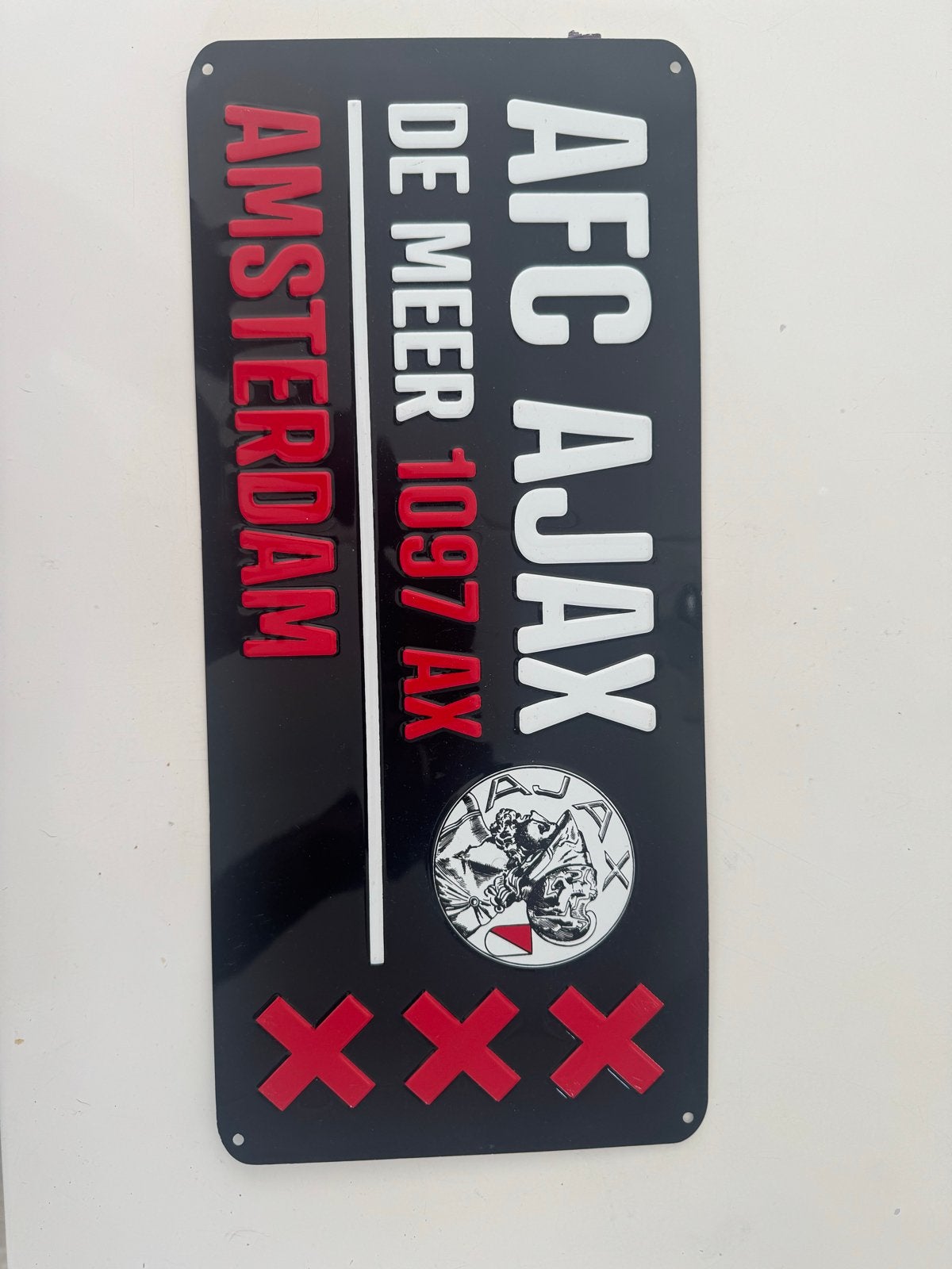 AFC Ajax De Meer straatnaambord - Amsterdam, Ophalen of Verzenden, Zo goed als nieuw