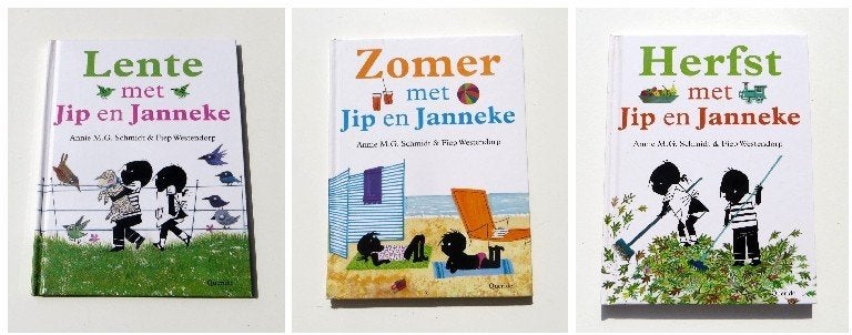 Drie Seizoenenboekjes M5560:  o.a. Zomer met Jip en Janneke, Boeken, Gelezen, 3 tot 4 jaar, Ophalen of Verzenden, Annie M.G. Schmidt & Fiep Westendorp