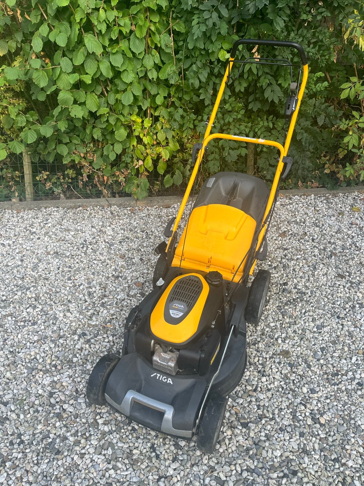 Stiga Combi 55 SVQ H grasmaaier met Honda motor, Ophalen, Cirkelmaaier, Gebruikt, Mulchfunctie