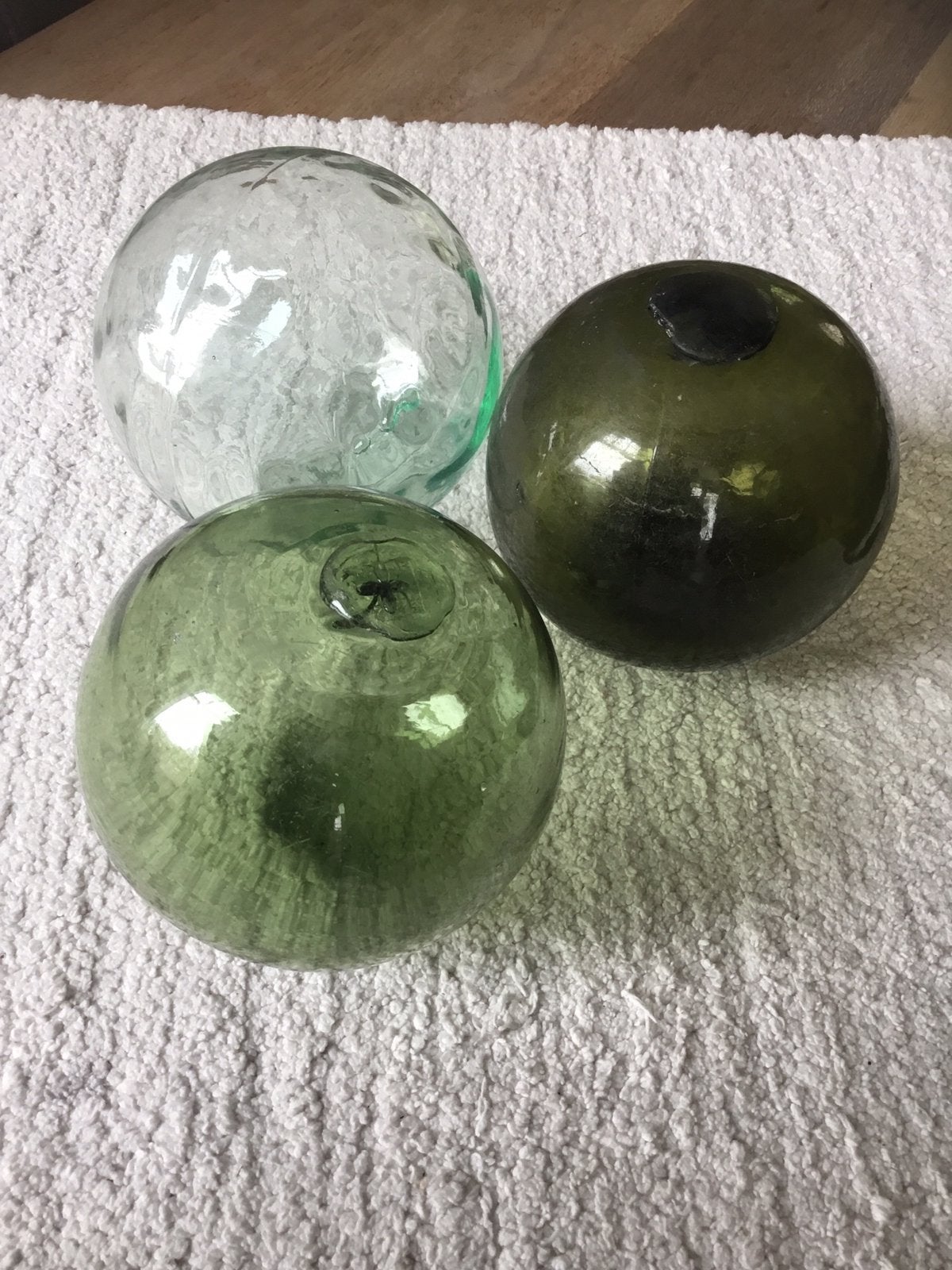 Antieke glazen net drijvers, Ophalen of Verzenden