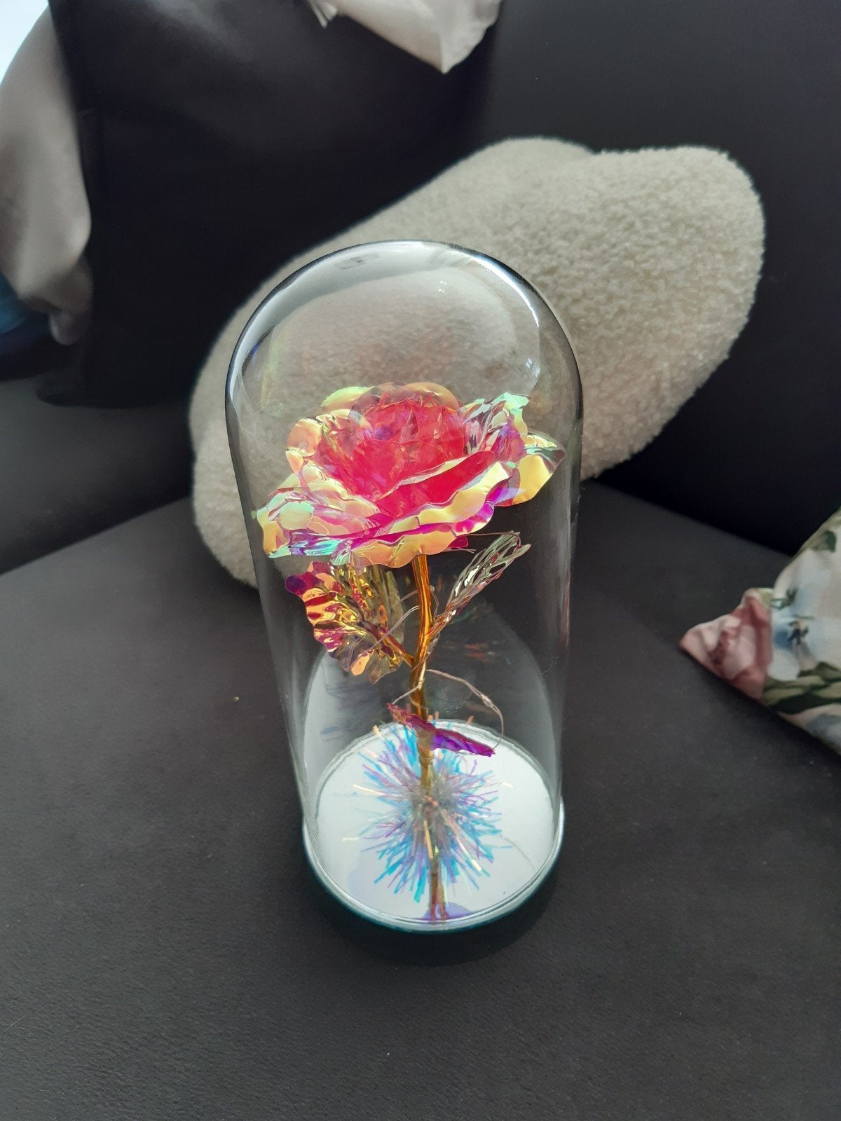 Roos in glas, Ophalen, Nieuw, Meerkleurig, Overige stijlen