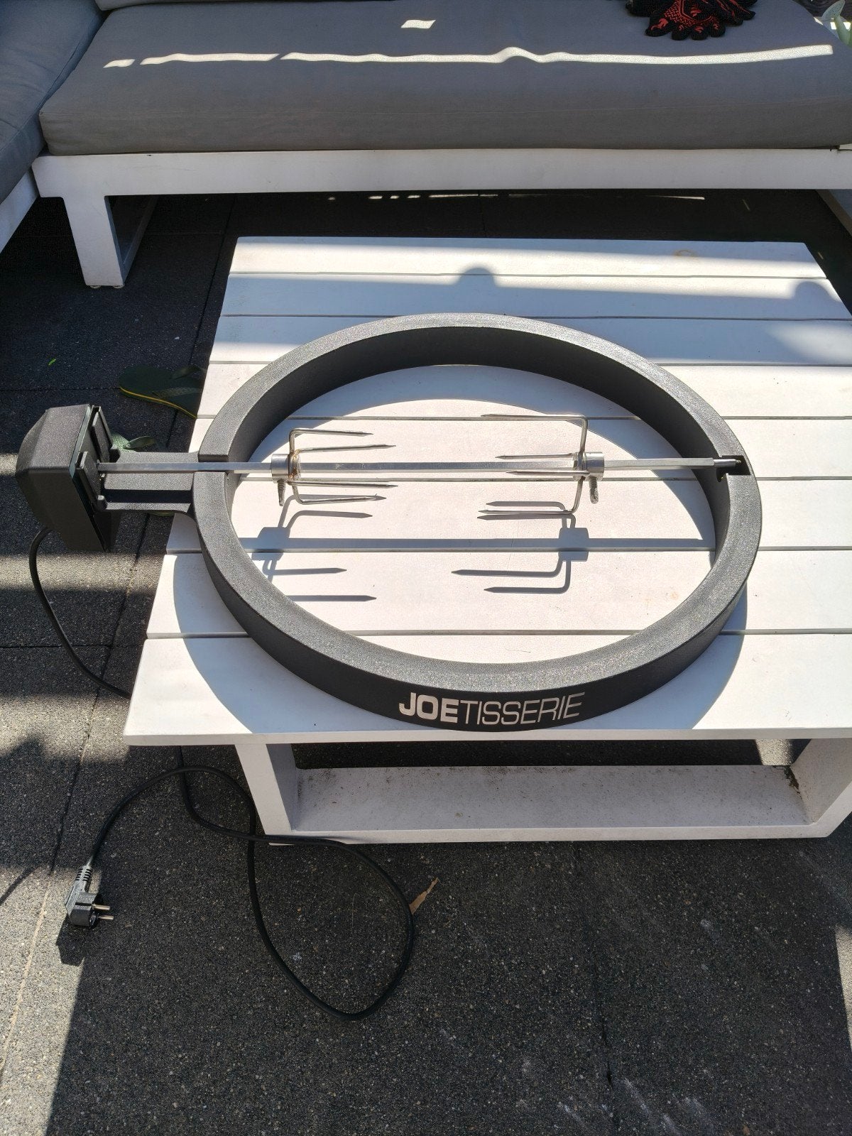 Joetisserie spit voor Kamado Joe Classic (eenmalig gebruikt), Tuin en Terras, Ophalen of Verzenden, Zo goed als nieuw