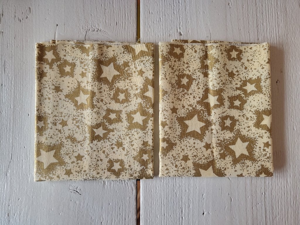 Prachtige kerststof - ster/sterretje goud, zachtgeel, Hobby en Vrije tijd, Nieuw, Ophalen of Verzenden, 30 tot 120 cm, Katoen
